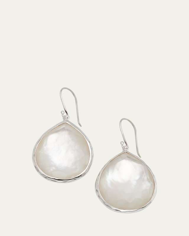 Large Teardrop Earrings in Sterling Silver